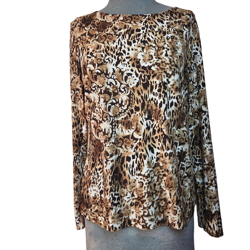 Animal Print Blouse Size Medium